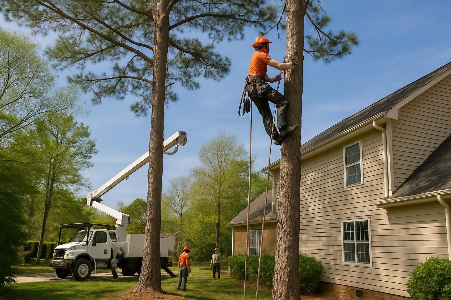 Pine Tree Removal Cost in Fayetteville: Tall Loblolly and Longleaf Pines