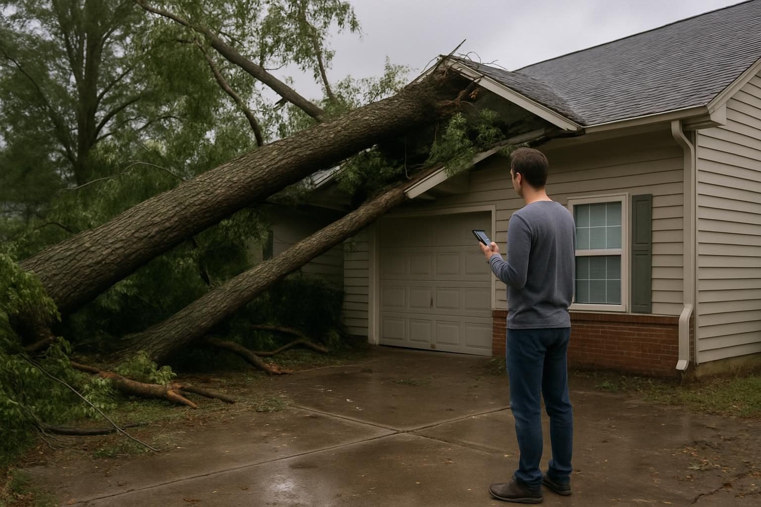 What to Do When a Tree Falls on Your House in Fayetteville: The First 24 Hours